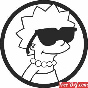 download lisa Simpson clipart free ready for cut