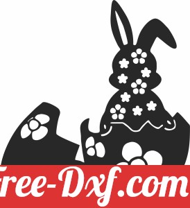 happy easter egg bunny wall art