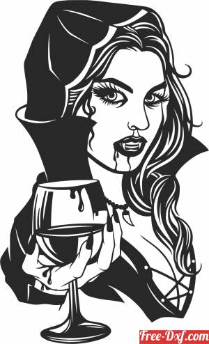 download Vampire woman clipart free ready for cut