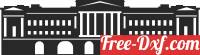 download Buckingham Palace silhouette free ready for cut