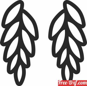 download earrings pendants art leaf free ready for cut
