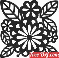 download floral leaves tree wall arts free ready for cut