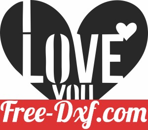 I love you heart clipart