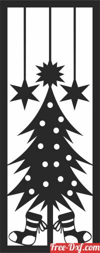 download christmas tree wall decor free ready for cut