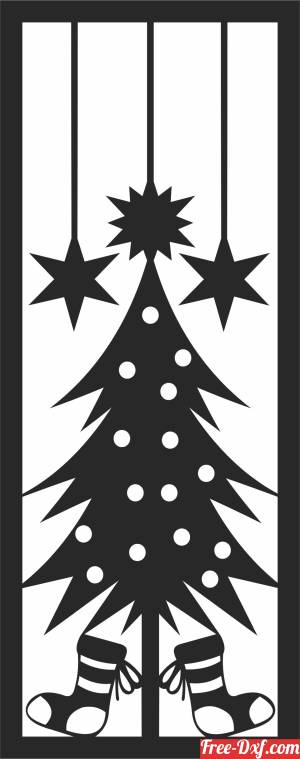 download christmas tree wall decor free ready for cut