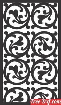 download wall screen decorative floral panel free ready for cut