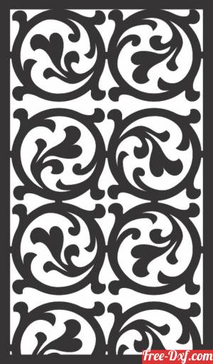 download wall screen decorative floral panel free ready for cut