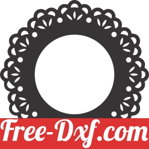 mirror frame round floral design