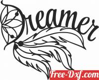 download Feather dreamer decor sign free ready for cut