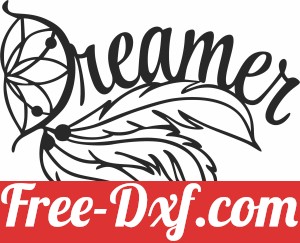 Feather dreamer decor sign