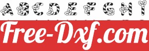 christmas split letters clipart