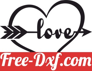 love Sign heart with arrow gift for valentines