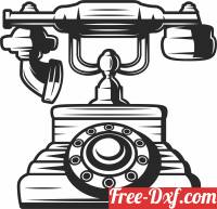 download old retro phone vintage free ready for cut