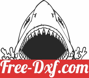 outline shark mouth open