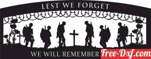 download lest we forget always remember them soldiers scene remembrance day free ready for cut