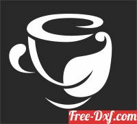 download coffee tea cup art sign free ready for cut