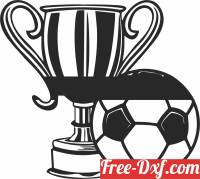 download Trophy and ball clipart free ready for cut