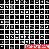 download icons set logos signs free ready for cut
