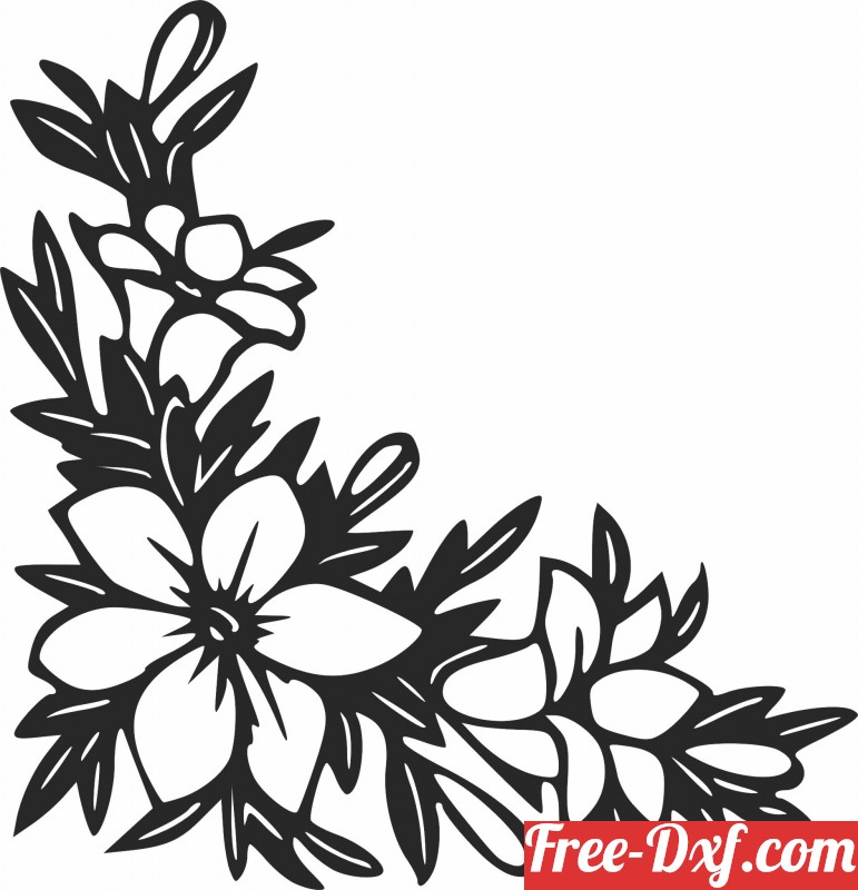 Download Floral flowers home decor dxf PRXOA High quality free