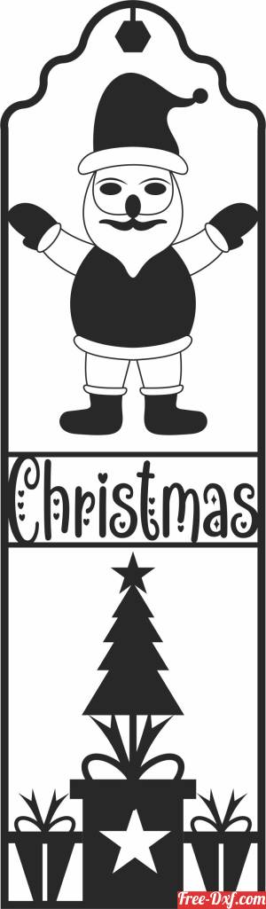 download santa christmas decor with gifts free ready for cut