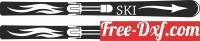 download pair ski poles free ready for cut