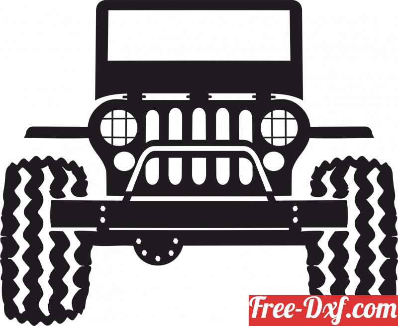 Download Jeep Front PYyID High quality free Dxf files, Svg, Cdr a