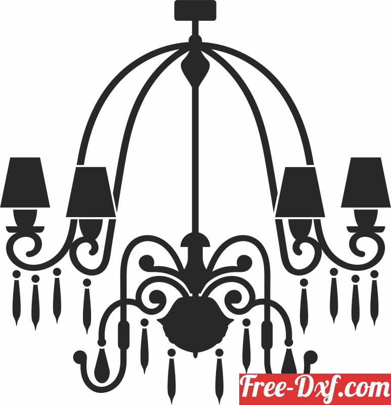 chandelier silhouette free
