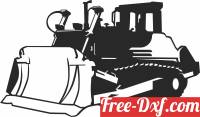 download buldozer clipart silhouette free ready for cut