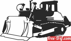 download buldozer clipart silhouette free ready for cut