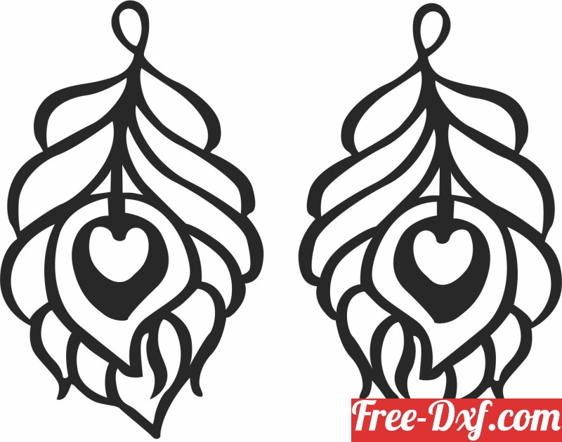 Laser Cut Wooden Jewelry Earrings Templates Free Vector cdr Download   3axisco