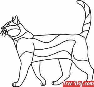 download one line cat free ready for cut