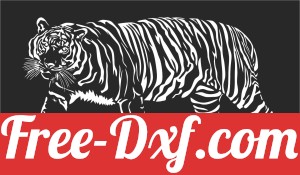 Hunting tiger decor art animal