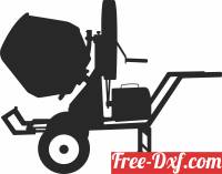 download Concrete mixer clipart free ready for cut