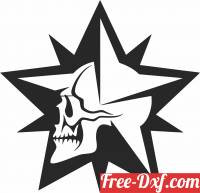 download star Skull cliparts free ready for cut