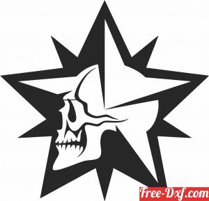 download star Skull cliparts free ready for cut