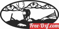 download deer scene art free ready for cut