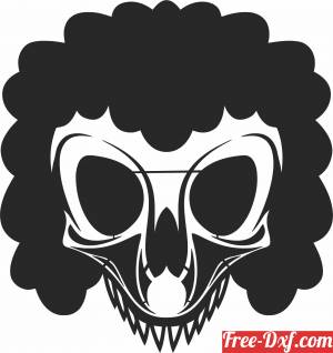 download Skull Clown cliparts free ready for cut