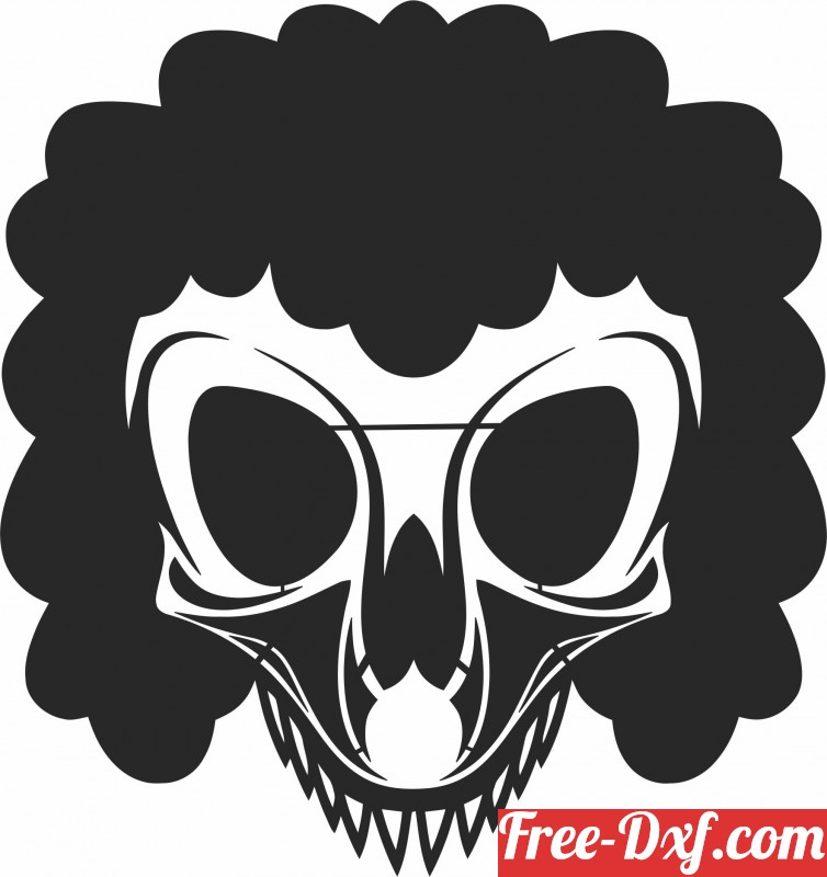 Download Skull Clown Cliparts Pqphe High Quality Free Dxf Files,