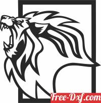 download lion wall art free ready for cut