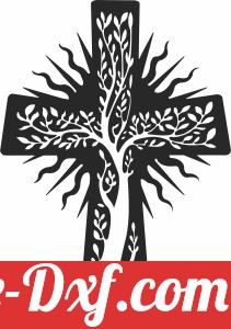 Cross tree wall sign