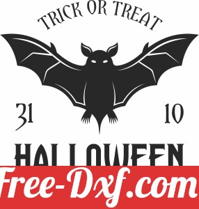 halloween Bat trick or treat clipart