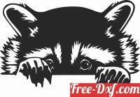 download Racoon wall decor free ready for cut