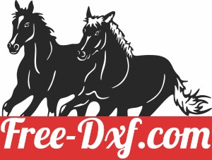 running horses wall decor