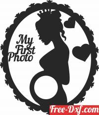 download pregnant woman wall decor free ready for cut