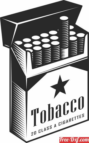 download Tobacco cigarette box clipart free ready for cut