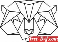 download Geometric Polygon wolf free ready for cut