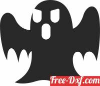 download angry Ghost halloween clipart free ready for cut