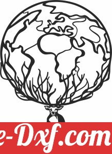Deer world wall decor