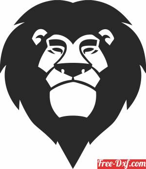 download Lion head cartoon sign free ready for cut