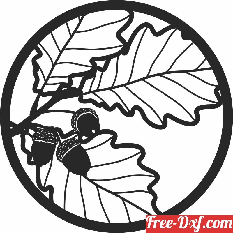 Download aok leaves wall decor QBSna High quality free Dxf files,